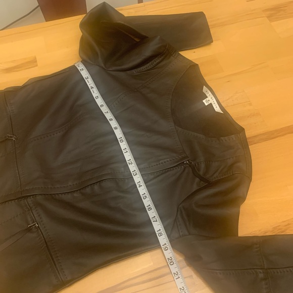 Max Studio vegan leather dark brown chocolate jacket size M - Picture 11 of 13